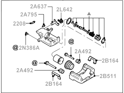 2004 Ford Mustang Brake Caliper - 3R3Z-2552-AA