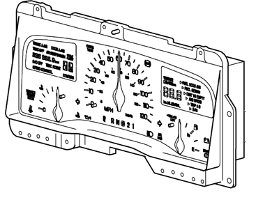 2000 Lincoln Town Car Instrument Cluster - YW1Z-10849-AA