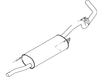 Ford 6L3Z-5230-FA Muffler And Pipe Assy - Rear
