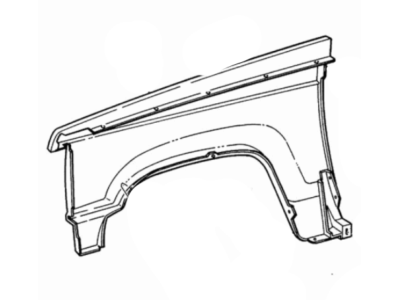Ford F1TZ16005A Fender, Front Passenger Side