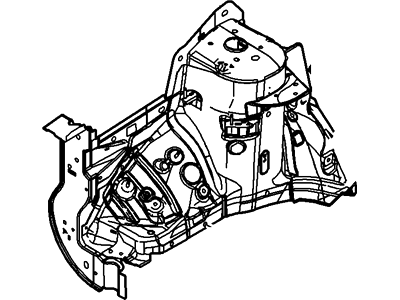 Ford 9T4Z-16054-A Apron Assembly - Front Fender, Passenger Side