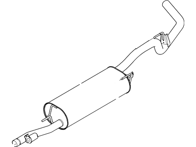 Ford 8L3Z-5230-B Muffler And Pipe Assembly - Rear