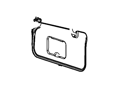 Ford 5L8Z-7804105-LAA Visor Assembly - Sun, Driver Side