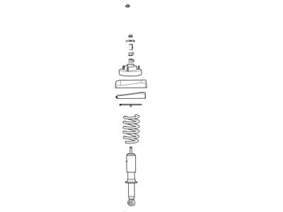 Mercury GU2Z-18A093-B Strut - Loaded Assembly