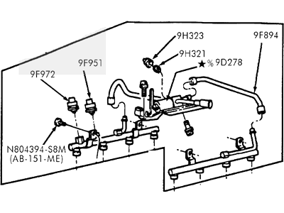 Ford 4C2Z-9F792-EA Fuel Rail