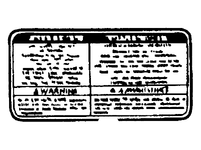 Ford F75Z-9A095-CA Label