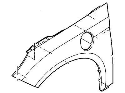 Ford BM5Z-16005-A Fender Assembly - Front, Passenger Side