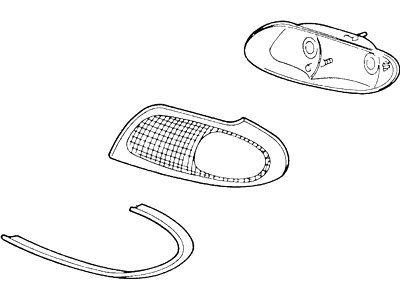 Mercury F6DZ-13404-B Lamp Assembly - Rear, Stop