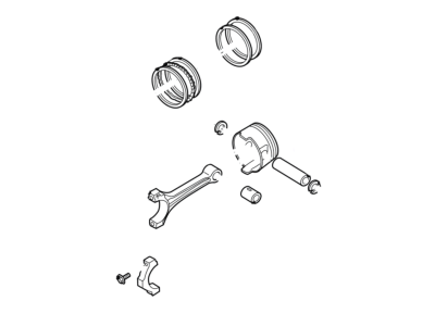 Mercury XW4Z-6100-A Piston And Connecting Rod Assy