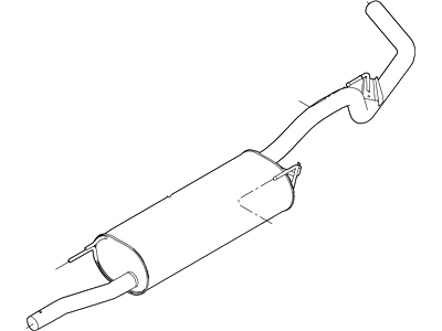 Ford 6L3Z-5230-FA Muffler And Pipe Assembly - Rear