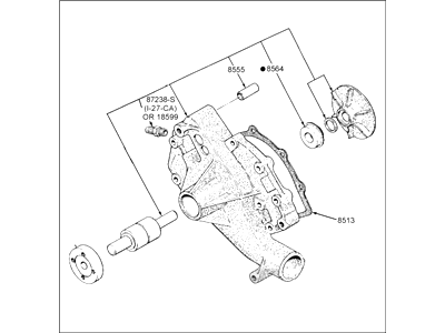 Ford F2UZ8501C Pump Assembly - Water