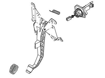 Ford CV6Z-7519-A Pedal And Bracket Assy