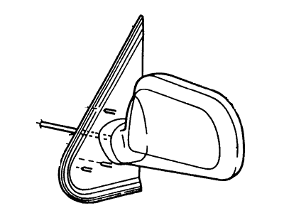 1998 Ford Explorer Car Mirror - F87Z-17683-BAB