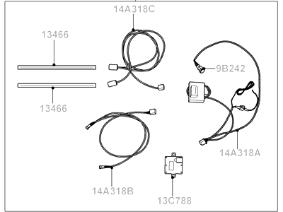 Ford 8L8Z-13E700-AA Kit - Additional Lamp Electrical Parts