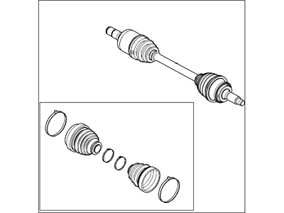 Mercury AE5Z-3A427-B Shaft - Front Axle