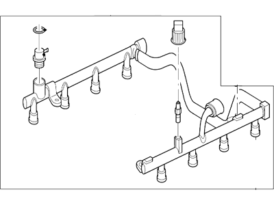 2002 Mercury Mountaineer Fuel Rail - 1L2Z-9F792-AG