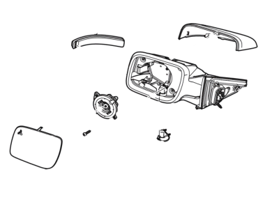 Ford BB5Z-17682-BBPTM Mirror Assy - Rear View Outer
