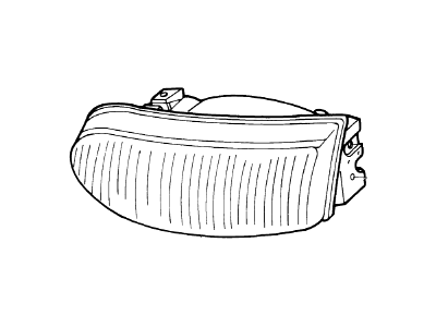 Mercury Headlight - XF5Z-13008-BB