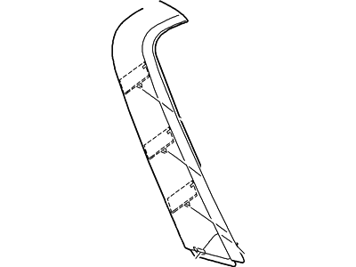 Ford 1W6Z-7603136-AA Moulding - Windshield, Passenger Side