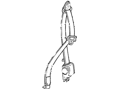 1996 Ford F-150 Seat Belt - F6TZ-18611B08-D