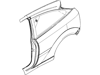 Ford 3S4Z-6127841-AA Panel - Quarter - Outer, Driver Side