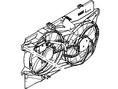 Ford 7T4Z-8C607-A Motor And Fan Assembly - Engine Cooling