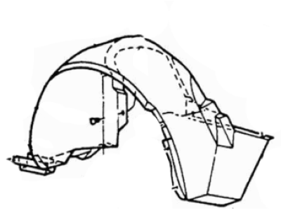 Ford F4ZZ-16102-B Fender Liner, Front Passenger Side