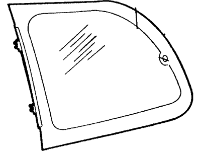 Ford F58Z-1629726-A Quarter Glass