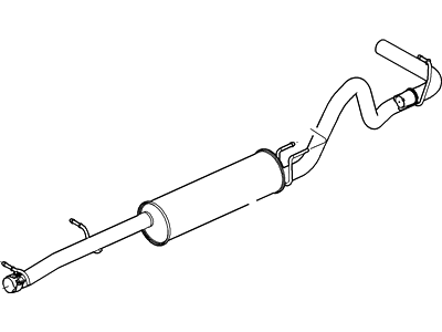 Ford 7C2Z-5230-FA Muffler And Pipe Assy - Rear