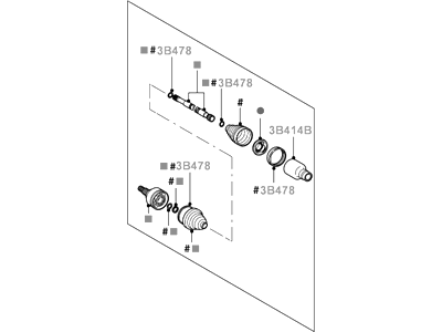 Mercury YL8Z-3A428-DA Shaft - Front Axle