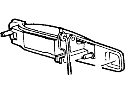 1991 Lincoln Town Car Door Handle - F1VY-5422405-A
