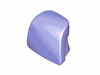 Lincoln GJ7Z-78610A62-CF Cover - Headrest - Roll Type