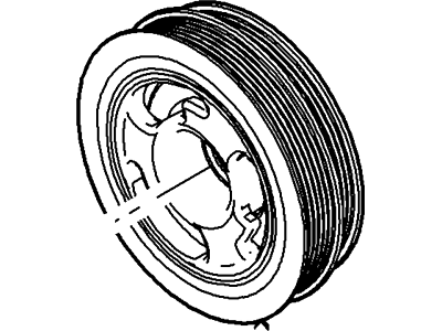 Ford 7T4Z-6312-B Pulley - Crankshaft 7T4Z-6312-B Ford Pulley - Crankshaft Illustration 1 of 1