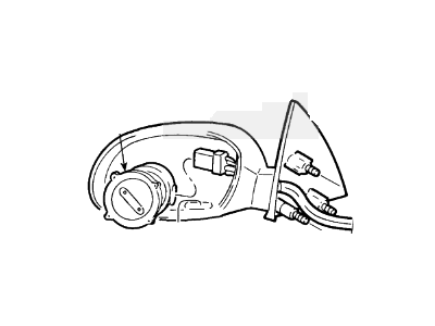 5F1Z-17682-CA Ford Glass Assembly - Rear View Outer Mirror, Passenger Side Illustration 1 of 1