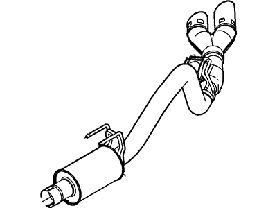 Ford 7C3Z-5230-CA Muffler, Front