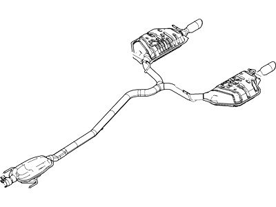 Ford 7H6Z-5230-AA Muffler Assy - Centre And Rear