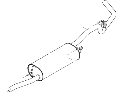 Ford 8L3Z-5230-B Muffler And Pipe Assy - Rear