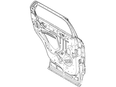Ford BB5Z-7824631-A Door Assy - Rear - Less Hinges