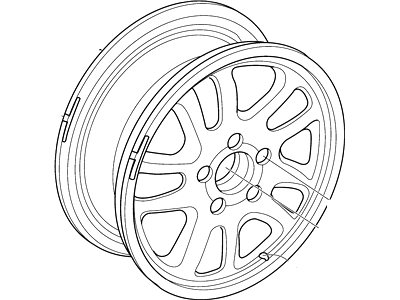Mercury YW3Z-1007-AA Wheel, Alloy