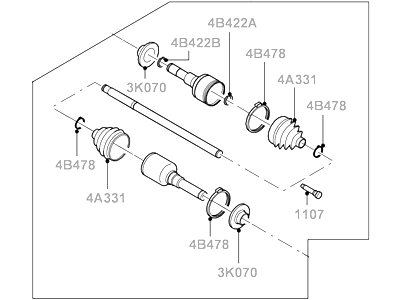 Ford 5L2Z-4K138-B Shaft Assembly, Passenger Side