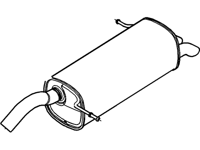 Ford BE8Z-5A289-B Muffler Assembly - Rear