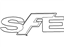 Ford AE8Z-9942528-B Nameplate, Rear