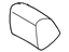 Ford BC3Z-28610A62-AA Headrest Cover, Steel Gray, Front Center