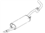 Ford 8L3Z-5230-B Muffler And Pipe Assembly - Rear