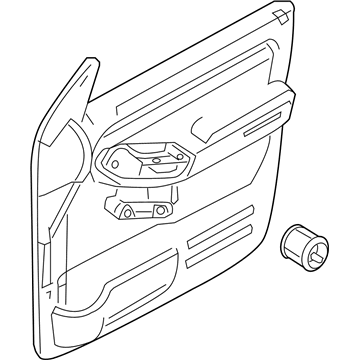 Ford 8L2Z-7823942-CC Door Trim Panel, Black, Front Inner Passenger Side