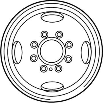1990 Ford E-150 Econoline Spare Wheel - F2TZ-1015-C