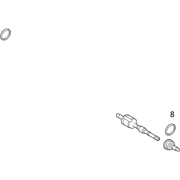 Ford CT4Z-3A427-A Axle Assembly, Front Driver Side
