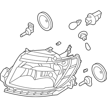 Ford 8G1Z-13008-E Headlamp Assembly, Front Passenger Side