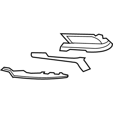Ford GD9Z-15266-B Lamp Bezel, Front Passenger Side