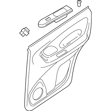 Ford 8L8Z-7827407-AA Door Trim Panel, Rear Inner Driver Side